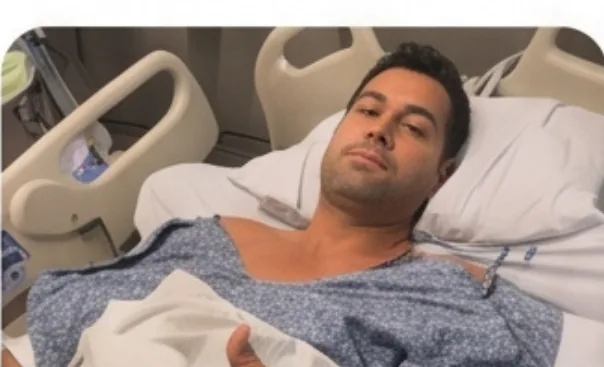 Patient resting in hospital bed